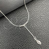 Sterling Silver Fancy Necklace, Snake and Ball Design, with White Cubic Zirconia, Polished, Silver Finish, 04.401.0004.18 (02 MM Thickness, 18 Inches Length)