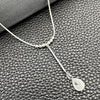 Sterling Silver Fancy Necklace, Snake and Ball Design, with White Cubic Zirconia, Polished, Silver Finish, 04.401.0005.18 (02 MM Thickness, 18 Inches Length)