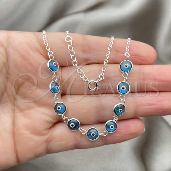 Sterling Silver Necklace — Fancy Necklace Evil Eye and Snake Design with — alternate product view — SKU 149771 | Plata 925 collar — elegante Necklace Evil Eye and Snake diseño with — SKU 149771