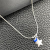 Sterling Silver Fancy Necklace, Evil Eye and Snake Design, with White Crystal, Polished, Silver Finish, 04.402.0001.18 (06 MM Thickness, 18 Inches Length)