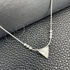 Sterling Silver Fancy Necklace, Snake and Ball Design, with White Cubic Zirconia, Polished, Silver Finish, 04.402.0008.18 (08 MM Thickness, 18 Inches Length)