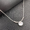 Sterling Silver Fancy Necklace, Snake and Ball Design, with White Cubic Zirconia, Polished, Silver Finish, 04.402.0011.18 (08 MM Thickness, 18 Inches Length)