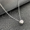 Sterling Silver Fancy Necklace, Flower and Rolo Design, with White Cubic Zirconia, Polished, Silver Finish, 04.401.0019.18 (06 MM Thickness, 18 Inches Length)