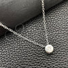 Sterling Silver Fancy Necklace, Star and Rolo Design, with White Cubic Zirconia, Polished, Silver Finish, 04.401.0020.18 (06 MM Thickness, 18 Inches Length)
