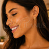 Oro Laminado Stud Earring, Gold Filled Style Teddy Bear Design, with Rose Water Opal and Ruby Cubic Zirconia, Polished, Golden Finish, 02.210.0767