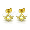 Gold Filled Ring — Stud Earring Butterfly Design with Aurore Boreale Cubic — alternate product view — SKU 149813 | Oro Laminado anillo — Stud Earring Butterfly diseño with Aurore Boreale Cubic — SKU 149813