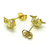 Gold Filled Ring — Stud Earring Butterfly Design with Aurore Boreale Cubic — alternate product view — SKU 149813 | Oro Laminado anillo — Stud Earring Butterfly diseño with Aurore Boreale Cubic — SKU 149813