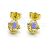 Gold Filled Ring — Stud Earring Moon and Star Design with Aurore — alternate product view — SKU 149814 | Oro Laminado anillo — Stud Earring Moon and estrella diseño with Aurore — SKU 149814