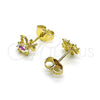 Gold Filled Ring — Stud Earring with Aurore Boreale Cubic Zirconia Polished — alternate product view — SKU 149816 | Oro Laminado anillo — Stud Earring with Aurore Boreale Cubic Zirconia pulido — SKU 149816