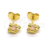 Gold Filled Ring — Stud Earring Teddy Bear and Heart Design with — alternate product view — SKU 149817 | Oro Laminado anillo — Stud Earring Teddy Bear and corazón diseño with — SKU 149817