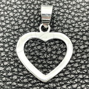 Sterling Silver Pendant — Religious Pendant Heart Design Polished 05. — main product view — SKU 149818 | Plata 925 dije — Religious Pendant corazón diseño pulido 05. — SKU 149818