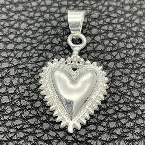 Sterling Silver Pendant — Religious Pendant Heart and key Design Polished 05. — main product view — SKU 149830 | Plata 925 dije — Religious Pendant corazón and key diseño pulido 05. — SKU 149830