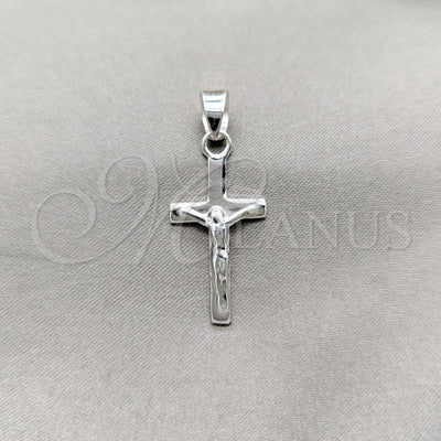 Sterling Silver Religious Pendant, Crucifix Design, Polished, Silver Finish, 05.392.0035 for wholesale, main product view
