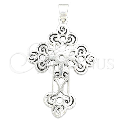 Sterling Silver Religious Pendant, Crucifix Design, Polished, Silver Finish, 05.392.0038 for wholesale, main product view