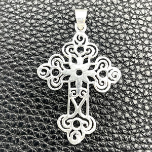 Sterling Silver Pendant — Religious Pendant Crucifix Design Polished 05. — main product view — SKU 149841 | Plata 925 dije — Religious Pendant Crucifix diseño pulido 05. — SKU 149841