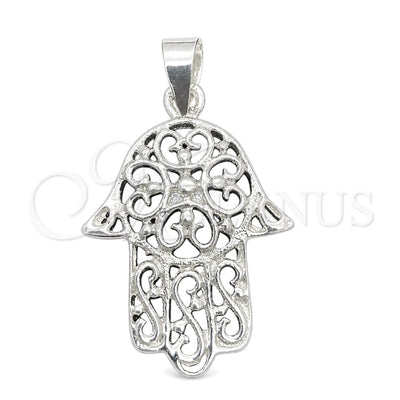 Sterling Silver Fancy Pendant, Hand of God Design, Polished, Silver Finish, 05.392.0041 for wholesale, main product view