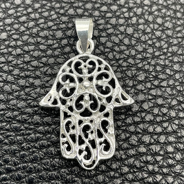 Sterling Silver Pendant — Fancy Pendant Hand of God Design Polished 05. — main product view — SKU 149844 | Plata 925 dije — elegante Pendant Hand of God diseño pulido 05. — SKU 149844
