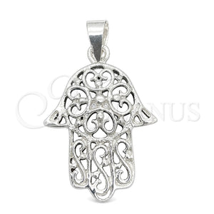 Sterling Silver Pendant — Fancy Pendant Hand of God Design Polished 05. — main product view — SKU 149844 | Plata 925 dije — elegante Pendant Hand of God diseño pulido 05. — SKU 149844