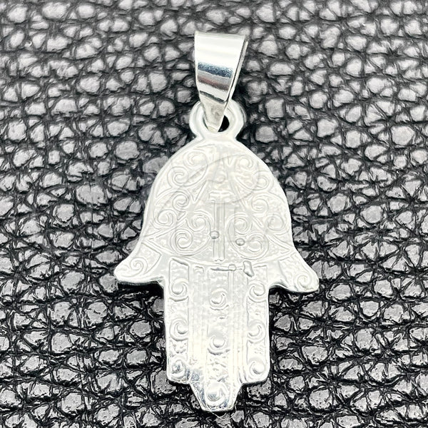 Sterling Silver Pendant — Fancy Pendant Hand of God and Judaica Design — main product view — SKU 149847 | Plata 925 dije — elegante Pendant Hand of God and Judaica diseño — SKU 149847