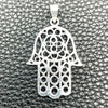 Sterling Silver Religious Pendant, Judaica and Hand of God Design, Polished, Silver Finish, 05.392.0047