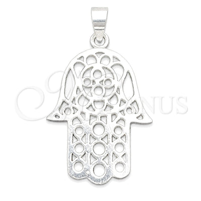 Sterling Silver Religious Pendant, Judaica and Hand of God Design, Polished, Silver Finish, 05.392.0047 for wholesale, main product view