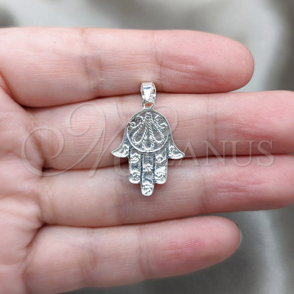Sterling Silver Pendant — Religious Pendant Judaica and Hand of God Design — alternate product view — SKU 149851 | Plata 925 dije — Religious Pendant Judaica and Hand of God diseño — SKU 149851