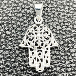 Sterling Silver Pendant — Religious Pendant Judaica and Hand of God Design — main product view — SKU 149853 | Plata 925 dije — Religious Pendant Judaica and Hand of God diseño — SKU 149853