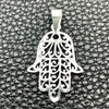 Sterling Silver Religious Pendant, Judaica and Hand of God Design, Polished, Silver Finish, 05.392.0051