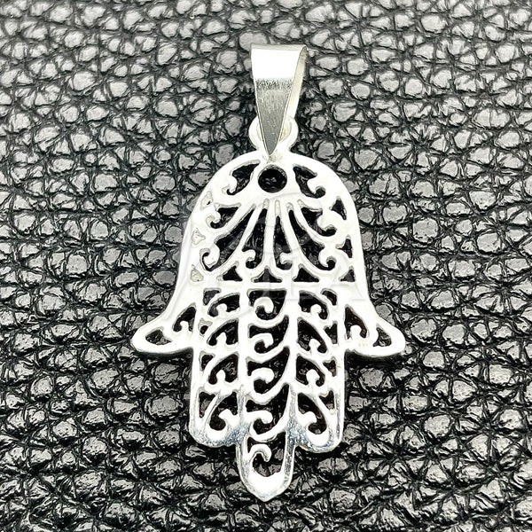 Sterling Silver Pendant — Religious Pendant Judaica and Hand of God Design — main product view — SKU 149854 | Plata 925 dije — Religious Pendant Judaica and Hand of God diseño — SKU 149854