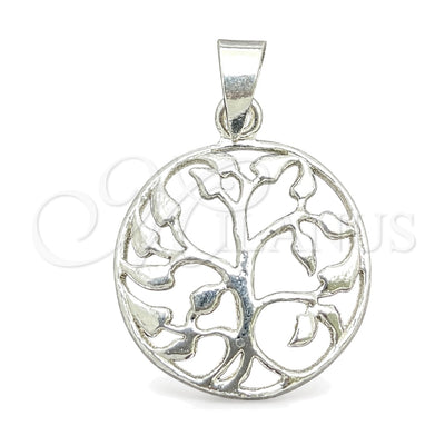 Sterling Silver Fancy Pendant, Tree Design, Polished, Silver Finish, 05.392.0054 for wholesale, main product view