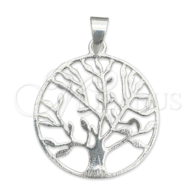 Sterling Silver Fancy Pendant, Tree Design, Polished, Silver Finish, 05.392.0055 for wholesale, main product view