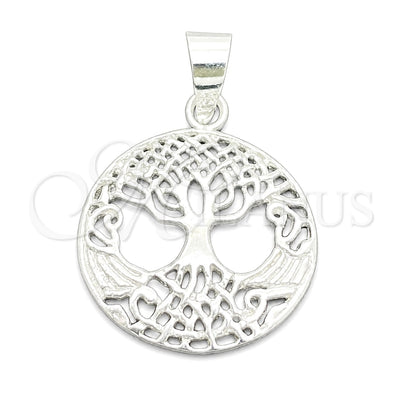 Sterling Silver Fancy Pendant, Tree Design, Polished, Silver Finish, 05.392.0056 for wholesale, main product view