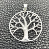 Sterling Silver Fancy Pendant, Tree Design, Polished, Silver Finish, 05.392.0057