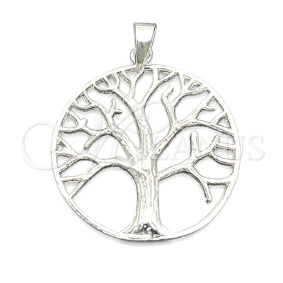 Sterling Silver Fancy Pendant, Tree Design, Polished, Silver Finish, 05.392.0057 for wholesale, main product view