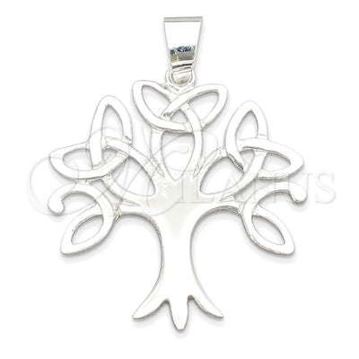 Sterling Silver Fancy Pendant, Tree Design, Polished, Silver Finish, 05.392.0059 for wholesale, main product view