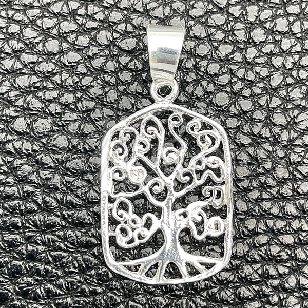 Sterling Silver Pendant — Fancy Pendant Tree Design Polished 05. — main product view — SKU 149863 | Plata 925 dije — elegante Pendant Tree diseño pulido 05. — SKU 149863