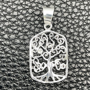 Sterling Silver Pendant — Fancy Pendant Tree Design Polished 05. — main product view — SKU 149863 | Plata 925 dije — elegante Pendant Tree diseño pulido 05. — SKU 149863