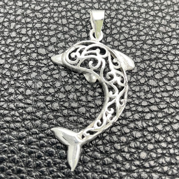 Sterling Silver Pendant — Fancy Pendant Dolphin Design Polished 05. — main product view — SKU 149864 | Plata 925 dije — elegante Pendant Dolphin diseño pulido 05. — SKU 149864