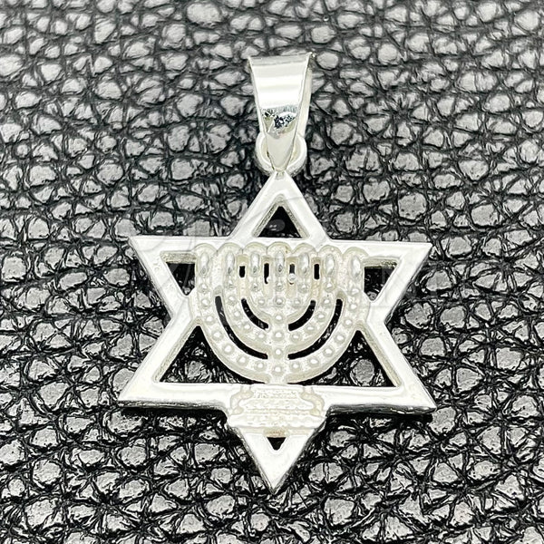 Sterling Silver Pendant — Fancy Pendant Judaica and Star of David Design — main product view — SKU 149866 | Plata 925 dije — elegante Pendant Judaica and estrella of David diseño — SKU 149866