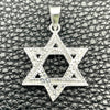 Sterling Silver Fancy Pendant, Judaica and Star of David Design, Polished, Silver Finish, 05.392.0065
