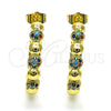 Oro Laminado Medium Hoop, Gold Filled Style with Multicolor Micro Pave, Polished, Golden Finish, 02.210.0783.1.30
