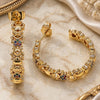Oro Laminado Medium Hoop, Gold Filled Style Little Girl Design, with Multicolor Micro Pave, Polished, Golden Finish, 02.210.0790.1.30