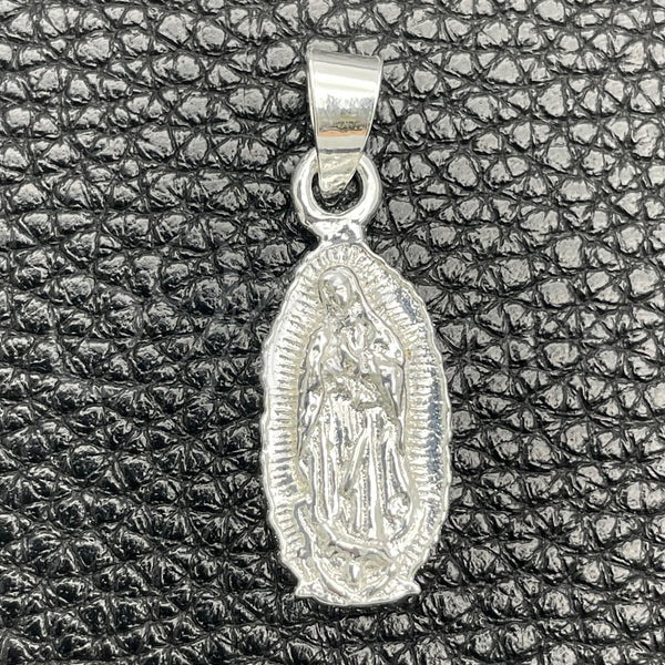 Sterling Silver Pendant — Religious Pendant Guadalupe Design Polished 05. — main product view — SKU 149898 | Plata 925 dije — Religious Pendant Guadalupe diseño pulido 05. — SKU 149898