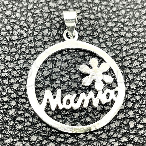 Sterling Silver Pendant — Fancy Pendant Mom Design Polished 05. — main product view — SKU 149902 | Plata 925 dije — elegante Pendant Mom diseño pulido 05. — SKU 149902
