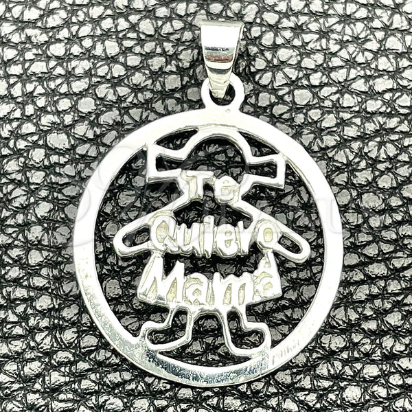 Sterling Silver Pendant — Fancy Pendant Little Girl and Mom Design Polished — main product view — SKU 149903 | Plata 925 dije — elegante Pendant Little Girl and Mom diseño pulido — SKU 149903
