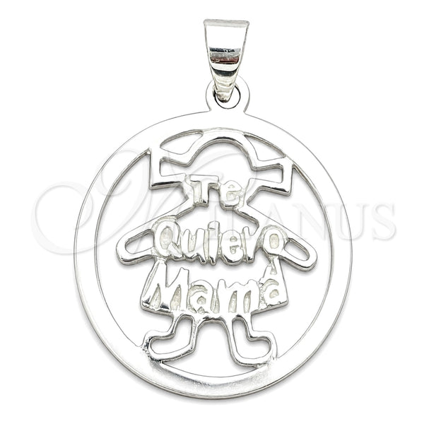 Sterling Silver Pendant — Fancy Pendant Little Girl and Mom Design Polished — main product view — SKU 149903 | Plata 925 dije — elegante Pendant Little Girl and Mom diseño pulido — SKU 149903