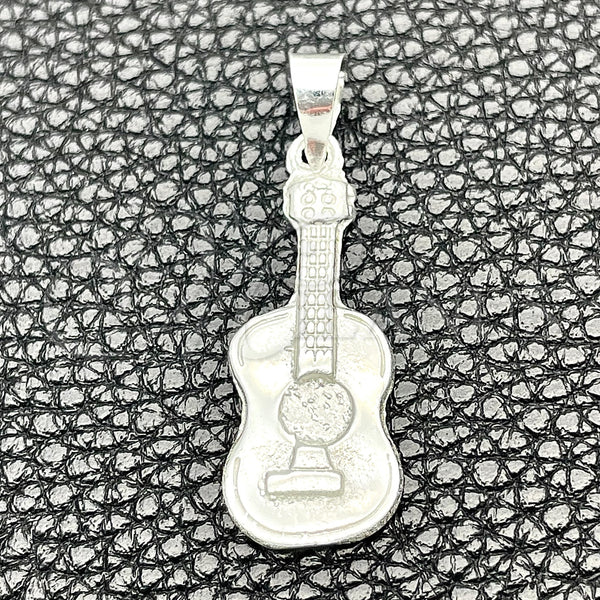 Sterling Silver Pendant — Fancy Pendant Guitar Design Polished 05. — main product view — SKU 149906 | Plata 925 dije — elegante Pendant Guitar diseño pulido 05. — SKU 149906