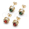 Gold Filled Ring — Stud Earring Cluster and Greek Key Design with — alternate product view — SKU 149936 | Oro Laminado anillo — Stud Earring Cluster and Greek Key diseño with — SKU 149936