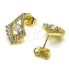 Gold Filled Ring — Stud Earring Baguette Design with White Cubic Zirconia — alternate product view — SKU 149977 | Oro Laminado anillo — Stud Earring Baguette diseño with blanco Cubic Zirconia — SKU 149977
