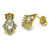 Gold Filled Ring — Stud Earring Baguette Design with White Cubic Zirconia — alternate product view — SKU 149977 | Oro Laminado anillo — Stud Earring Baguette diseño with blanco Cubic Zirconia — SKU 149977